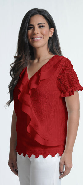 Red Lace Top | H-231