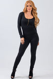 Zip it Long Sleeve Jumpsuit | 0037