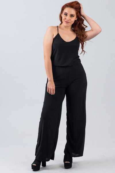 Racerback Sleeveless Pocket Jumpsuit | 8056