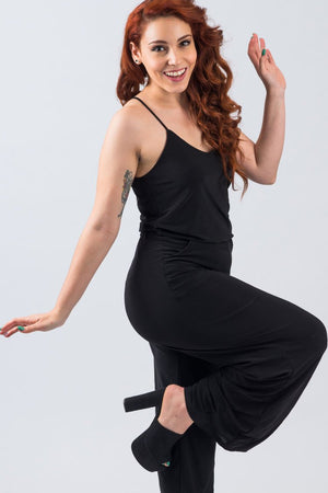 Racerback Sleeveless Pocket Jumpsuit | 8056