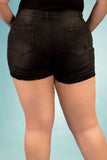 High Rise Destroyed Denim Shorts | 2642 XS