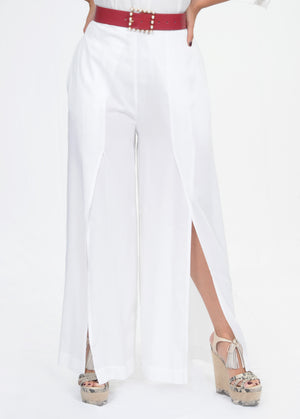 White Wide Leg Pant | H-208