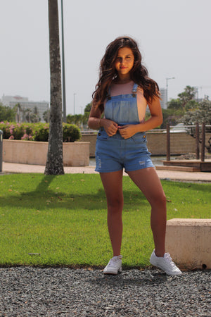 Light Blue Denim Romper | H-2678S