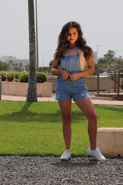 Light Blue Denim Romper | H-2678S