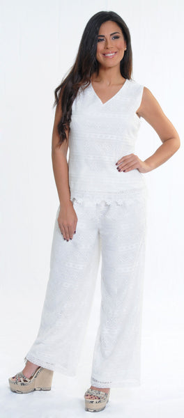 White Lace Pant | H-237