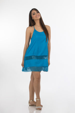 Hawaiian Short Dress | 333 (Blue)