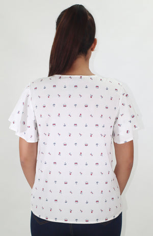 White Printed Shirt | IQ 127 (6059)