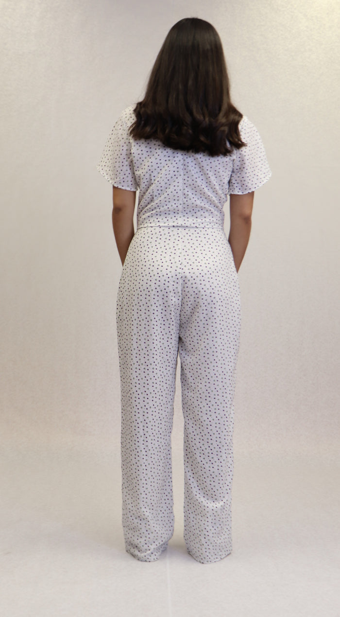 White Printed Jumpsuit | 447