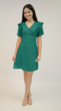 Green Ruffle Dress | H-456