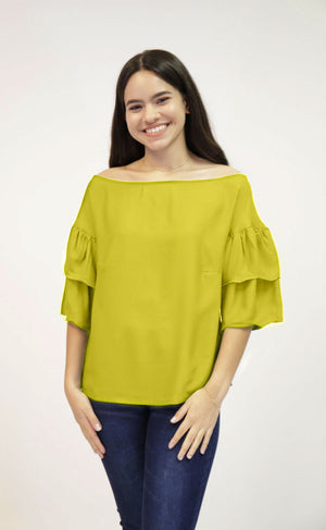 Yellow off Shoulder Top | 461