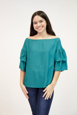 Teal off Shoulder Top | 461