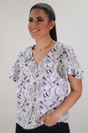 White Printed Shirt | IQ 127 (6060)