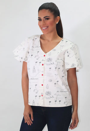 White Printed Shirt | IQ 127 (6061)