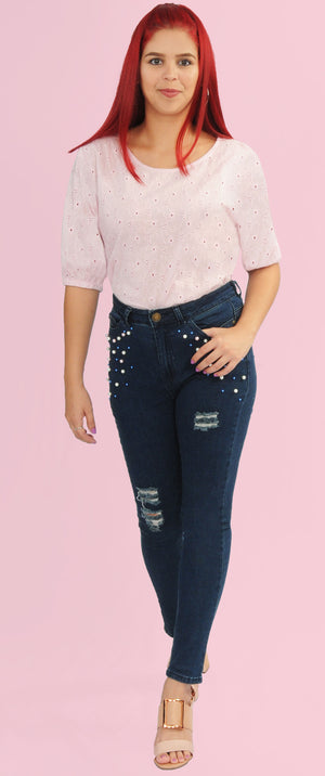 Pink Embroidered Top | H-272 (7611)