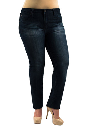 Mid Rise Denim Plus Size Jeans | 2594X - Hectik  - 1