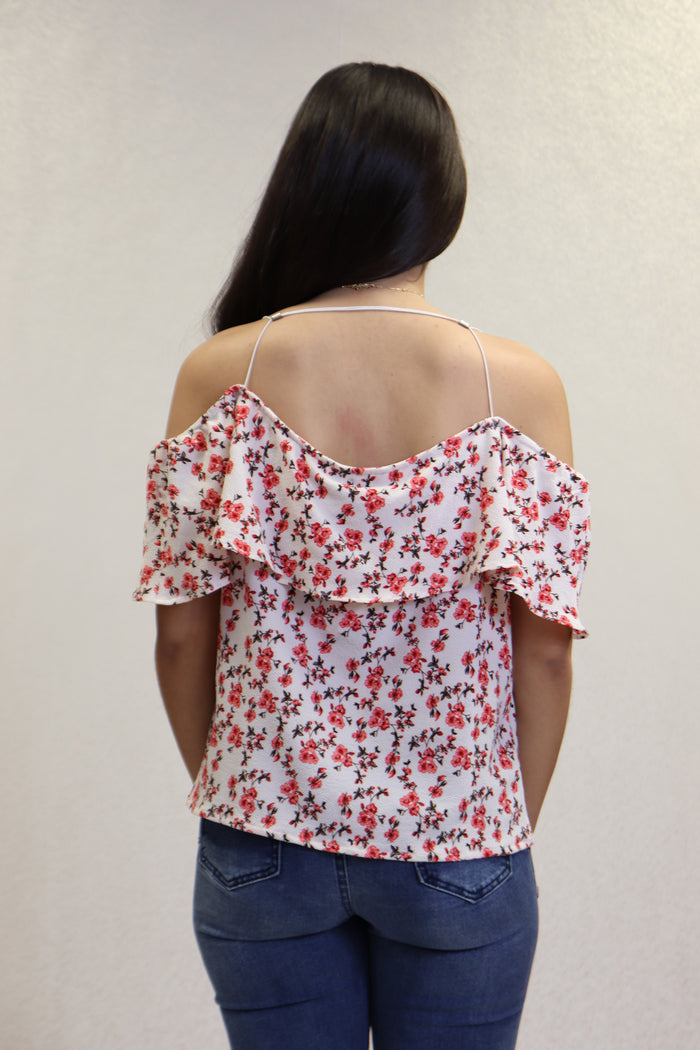 Off Shoulder Floral Top | 382