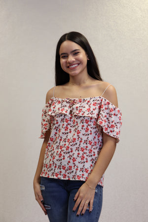 Off Shoulder Floral Top | 382