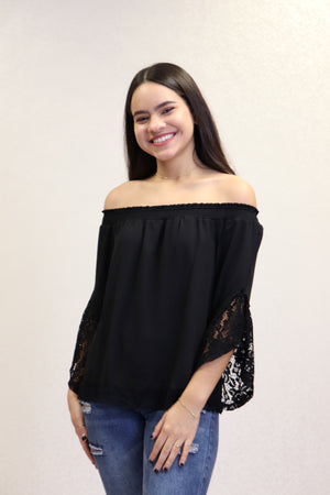 Black Off Shoulder Top | 674