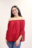 Red Off Shoulder Top | 674