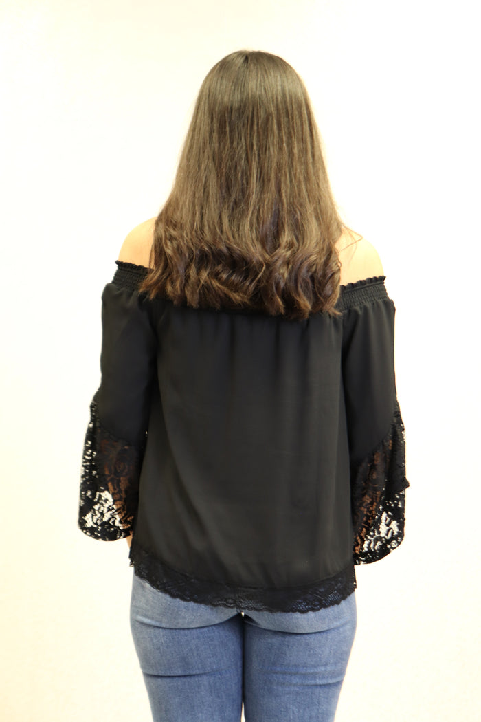 Black Off Shoulder Top | 674