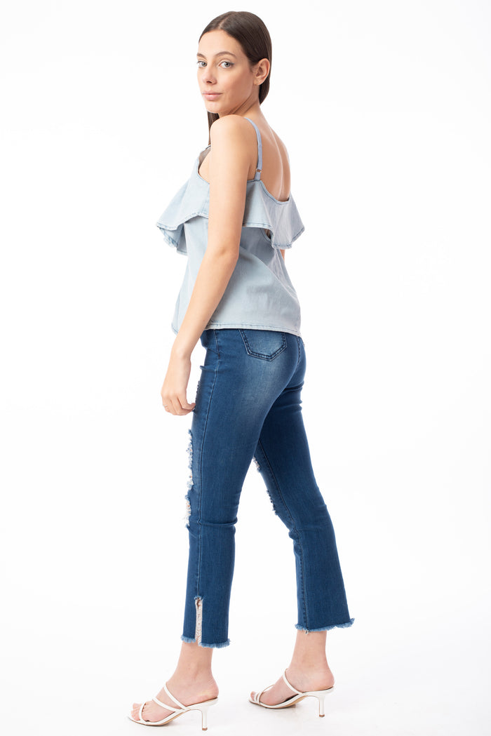 Blue Capri Denim | H-1025