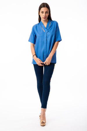 Blue Blouse | H-1106