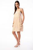 White-Mustard Stripe Dress | H-1107