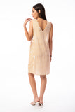 White-Mustard Stripe Dress | H-1107