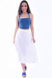 H-1003 | Halter Neck Top (Denim)