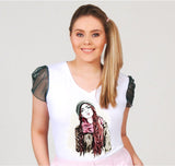 Girl in Scarf tee | H-1055